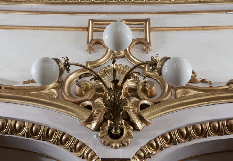 Piacenza, Teatro Municipale, particolari della decorazione (foto Andrea Scardova, IBC) 2016